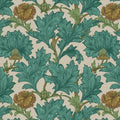 Acanthus Leaf Mural Wallpaper in Sage and Ochre Mural Wallpaper - room preview 04