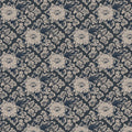 Vintage Peony Floral Mural Wallpaper in Navy and Beige Mural Wallpaper - room preview 04