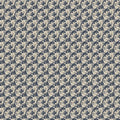 Vintage Filigree Mural Wallpaper — Navy and Cream Botanical Print Mural Wallpaper - room preview 04