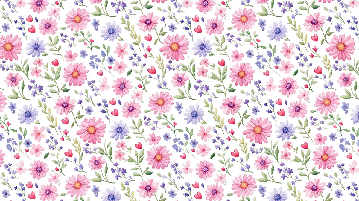 Watercolor Wildflower Meadow Mural Wallpaper — Whimsical Floral Mural Wallpaper - room preview 04