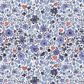 Watercolor Floral and Heart Mural Wallpaper — Whimsical Design Mural Wallpaper - room preview 04