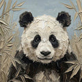 Impressionist Panda in Bamboo Mural Wallpaper - room preview 04