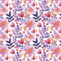 Watercolor Floral and Heart Mural Wallpaper — Soft Pastel Whimsy Mural Wallpaper - room preview 04