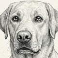 Labrador Portrait Mural Wallpaper — Hand-Drawn Sketch Mural Wallpaper - room preview 04