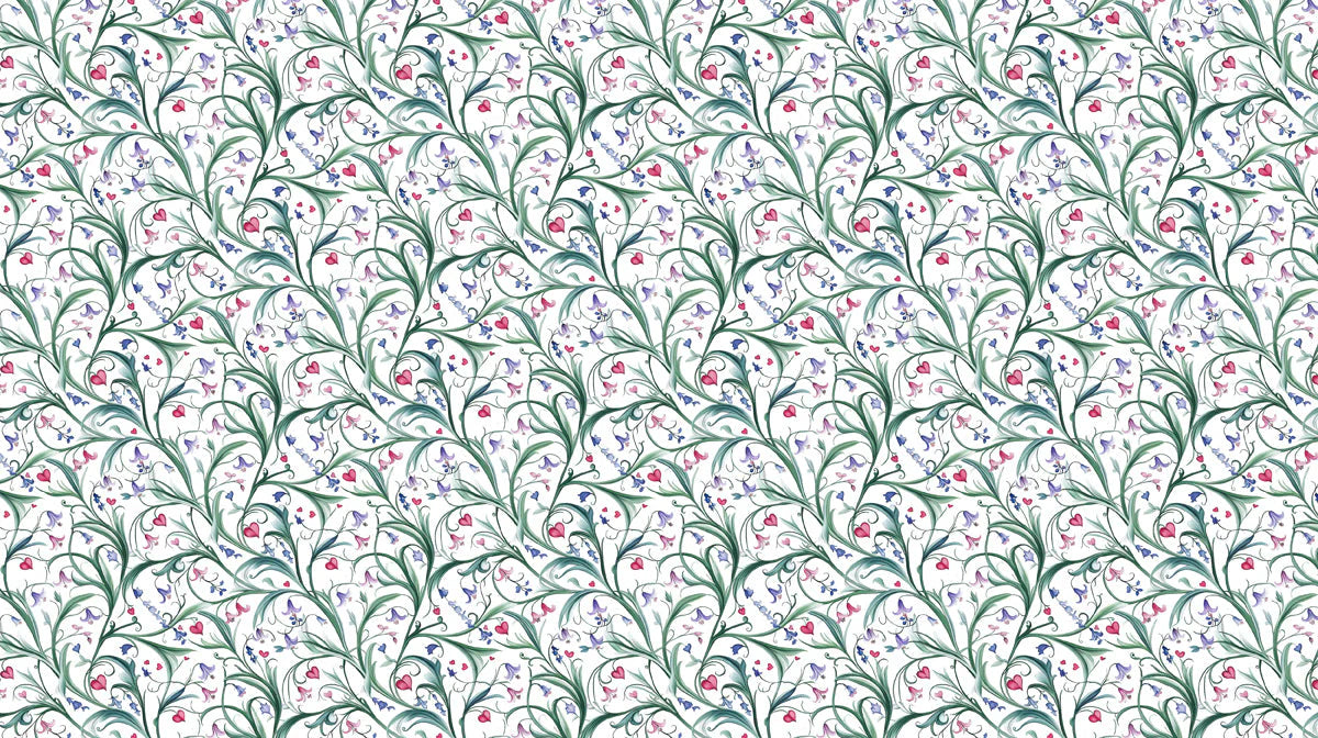 Art Nouveau Willow Vine Mural Wallpaper — Floral and Leaf Pattern Mural Wallpaper - room preview 04