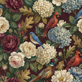 Vintage Botanical Garden Mural Wallpaper — Classic Floral Pattern Mural Wallpaper - room preview 04