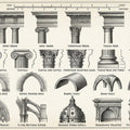 Architectural Blueprint Mural Wallpaper — Classical Sketch Mural Wallpaper - room preview 04