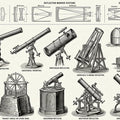Vintage Astronomical Telescope Study Mural Wallpaper - room preview 04