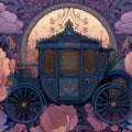 Enchanted Royal Carriage Floral Mural Wallpaper - room preview 04