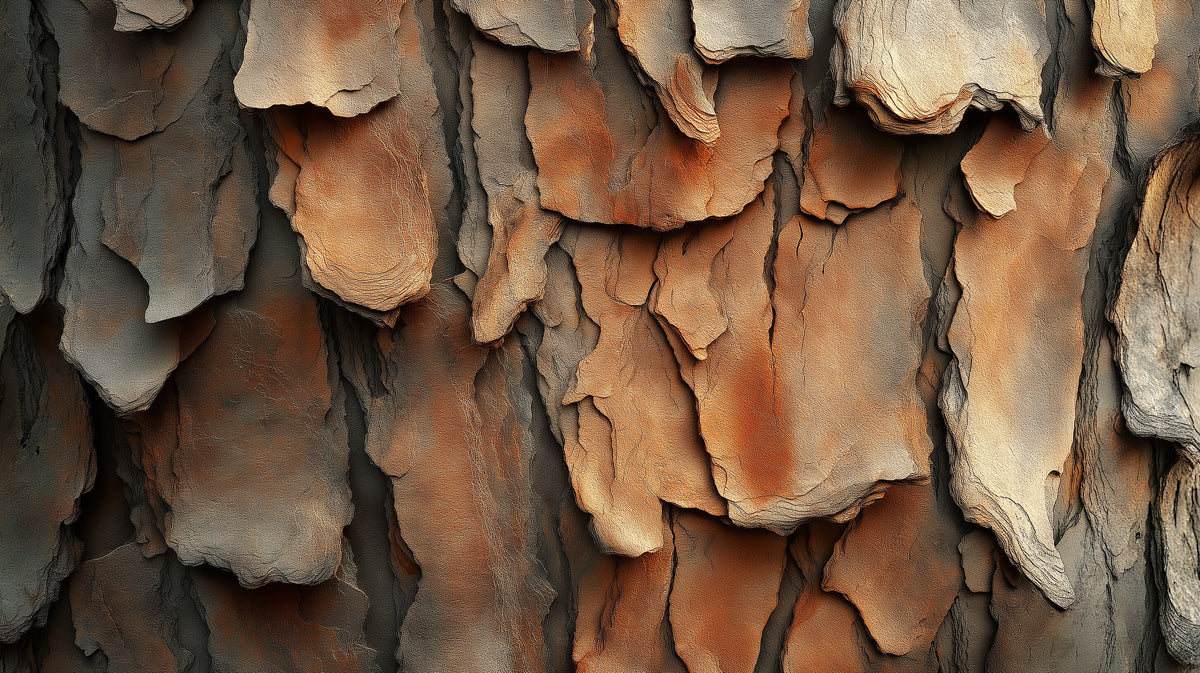 Natural Tree Bark Mural Wallpaper — Rustic Earth Tones Mural Wallpaper - room preview 04