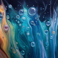 Cosmic Fluid Abstract Mural Wallpaper — Vibrant Artistic Design Mural Wallpaper - room preview 04
