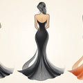 Elegant Silhouette Fashion Mural Wallpaper — Sophisticated Line Art Mural Wallpaper - room preview 04