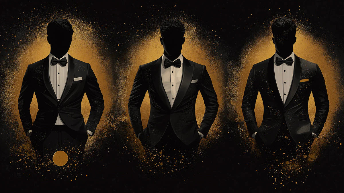 Black Tie Silhouette Mural Wallpaper — Elegant Gentleman Motif Mural Wallpaper - room preview 04