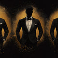 Black Tie Silhouette Mural Wallpaper — Elegant Gentleman Motif Mural Wallpaper - room preview 04
