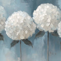Hydrangea Bloom Mural Wallpaper in Muted Blue and Cream Mural Wallpaper - room preview 04