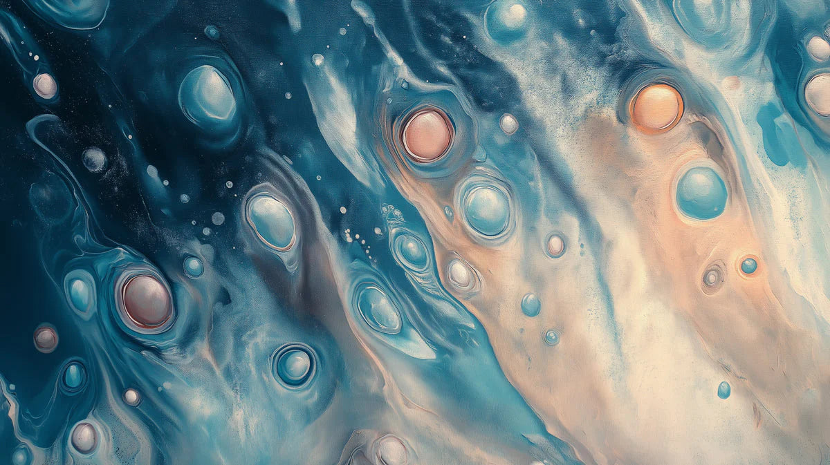 Abyssal Fluid Motion Mural Wallpaper — Modern Abstract Art Mural Wallpaper - room preview 04