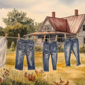 Country Homestead Mural Wallpaper — Pastoral Watercolor Scene Mural Wallpaper - room preview 04