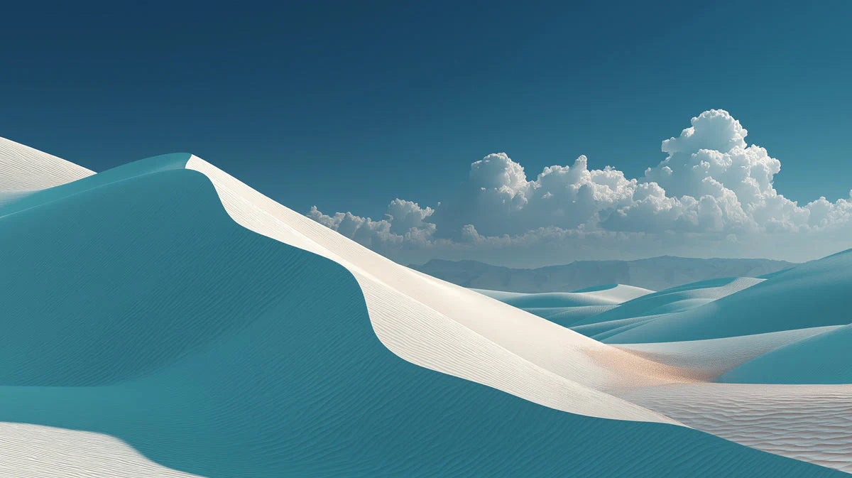 Desert Horizon Mural Wallpaper — Dreamy Sand Dunes and Blue Sky Mural Wallpaper - room preview 04