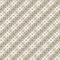 Geometric Floral Tile Mural Wallpaper —Soft Pastel Art Nouveau Mural Wallpaper - room preview 04