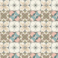 Geometric Petal Mosaic Mural Wallpaper — Soft Pastel Art Mural Wallpaper - room preview 04