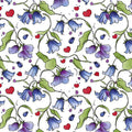 Bluebell Garden Mural Wallpaper — Whimsical Floral Art Mural Wallpaper - room preview 04