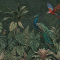 Exotic Peacock and Tropical Jungle Mural Wallpaper - room preview 04