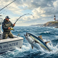 Deep Sea Fishing Adventure Mural Wallpaper — Coastal Nautical Design Mural Wallpaper - room preview 04
