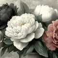 Vintage Peony Bouquet Mural Wallpaper —Artistic Floral Print Mural Wallpaper - room preview 04