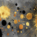 Gilded Ink Splatter Mural Wallpaper — Abstract Artistic Design Mural Wallpaper - room preview 04