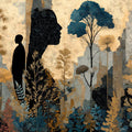 Silhouette and Ancient Ruins Mural Wallpaper in Earthy Tones Mural Wallpaper - room preview 04