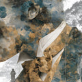 Dual Exposure Profile Mural Wallpaper — Artistic Nature Portrait Mural Wallpaper - room preview 04