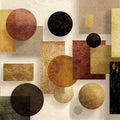 Abstract Geometric Mural Wallpaper with Earthy Gold and Charcoal Mural Wallpaper - room preview 04