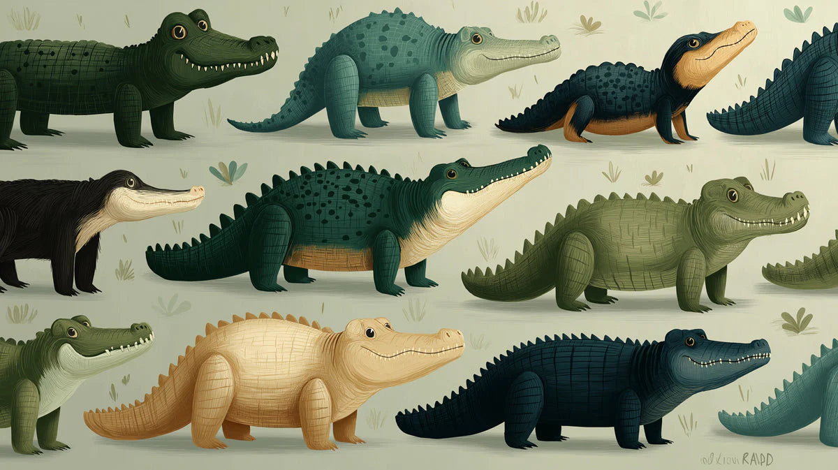 Friendly Crocodile Playtime Mural Wallpaper for Kids Mural Wallpaper - room preview 04