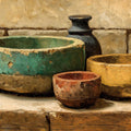 Rustic Ceramic Still Life Mural Wallpaper — Earthy Oil Painting Mural Wallpaper - room preview 04