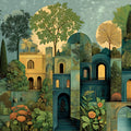 Mediterranean Garden Architectural Mural Wallpaper - room preview 04