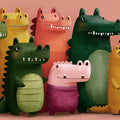 Friendly Crocodile Parade Mural Wallpaper — Whimsical Children’s Decor Mural Wallpaper - room preview 04