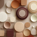 Abstract Geometric Textured Mural Wallpaper in Warm Earth Tones Mural Wallpaper - room preview 04