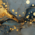 Abstract Gold and Slate Marble Mural Wallpaper — Modern Luxury Mural Wallpaper - room preview 04