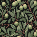 Olive Branch Botanical Mural Wallpaper — Midnight Orchard Design Mural Wallpaper - room preview 04