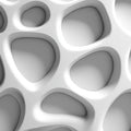 Organic Cellular 3D Mural Wallpaper — Modern White Abstract Design Mural Wallpaper - room preview 04