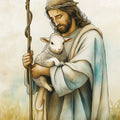 The Good Shepherd Mural Wallpaper — Artistic Religious Wall Decor Mural Wallpaper - room preview 04
