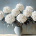 Hydrangea Bouquet Oil Painting Mural Wallpaper - room preview 04