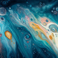 Oceanic Swirl Abstract Mural Wallpaper — Fluid Motion Art Mural Wallpaper - room preview 04