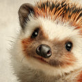 Close-Up Hedgehog Portrait Mural Wallpaper —Whimsical Wildlife Art Mural Wallpaper - room preview 04