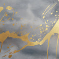 Metallic Gold Drip Mural Wallpaper — Abstract Concrete Finish Mural Wallpaper - room preview 04