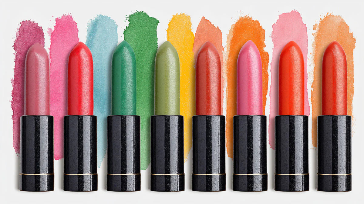 Vibrant Lipstick Swatch Mural Wallpaper —Colorful Pop Art Style Mural Wallpaper - room preview 04
