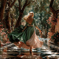 Enchanted Garden Promenade Mural Wallpaper — Romantic Renaissance Mural Wallpaper - room preview 04