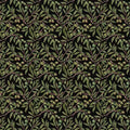 Olive Branch Botanical Mural Wallpaper in Dark Green Mural Wallpaper - room preview 04