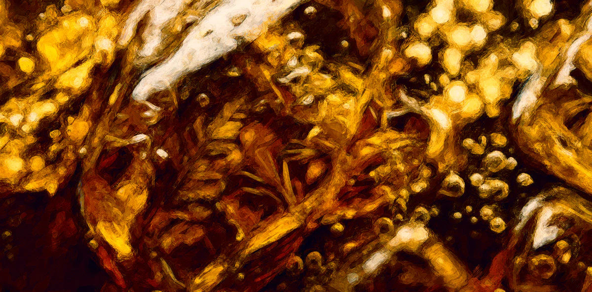 Molten Amber Abstract Mural Wallpaper with Painterly Texture Mural Wallpaper - room preview 04