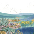 Meadow Horizon Mural Wallpaper — Artistic Painted Landscape Mural Wallpaper - room preview 04